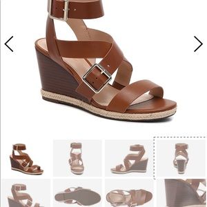 Brown wedge sandals-Essex Lane, size 9M